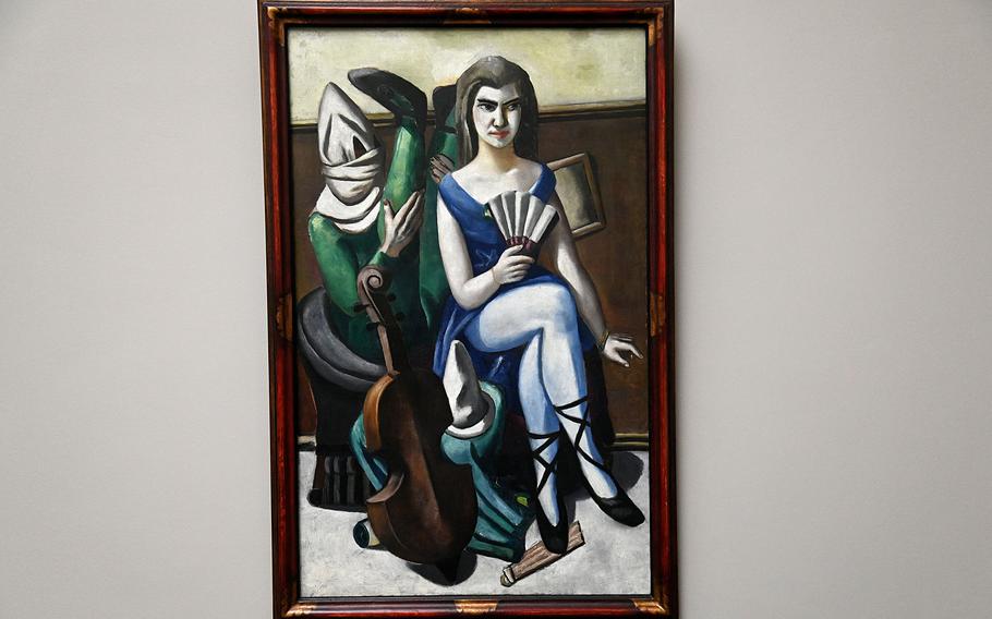 Max Beckmann’s Carnival (Pierrette and Clown) from 1925, is on display at the Kunsthalle Mannheim. The painting was one of many of Beckmann’s works considered degenerate art by the Nazis.