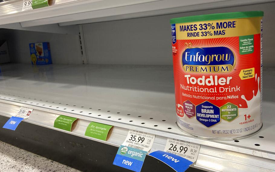 A can of Toddler Nutritional Drink is shown on a shelf in a grocery store, on June 17, 2022, in Surfside, Fla.
