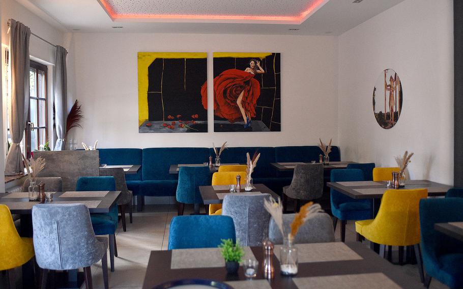 The interior of Al Platano, an Italian restaurant  in Kirchheimbolanden, Germany, 