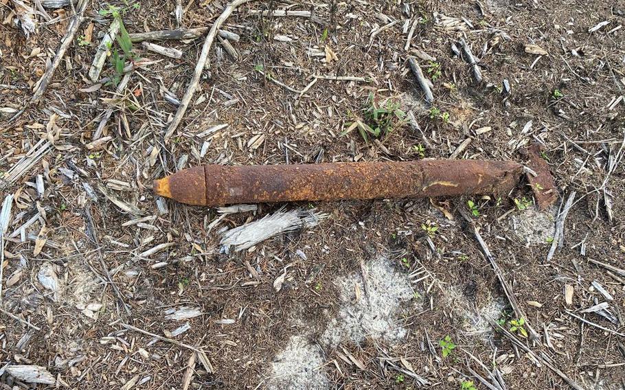 Another wayward military projectile has been found in Florida — this time by a homeowner digging in their yard with an excavator.