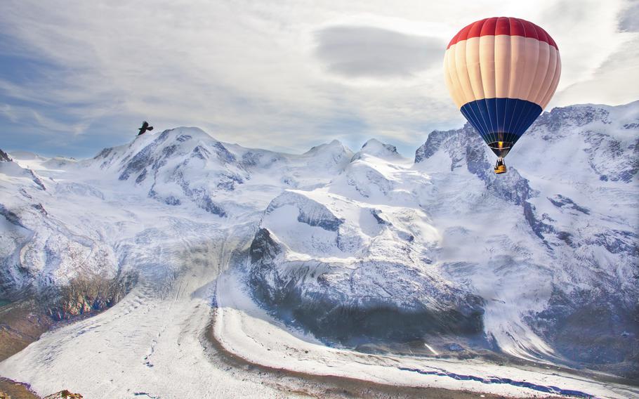 Through the end of February, various festivals and meetups for hot air balloonists take place throughout the Alps, and would-be passengers can sign up for early-morning rides