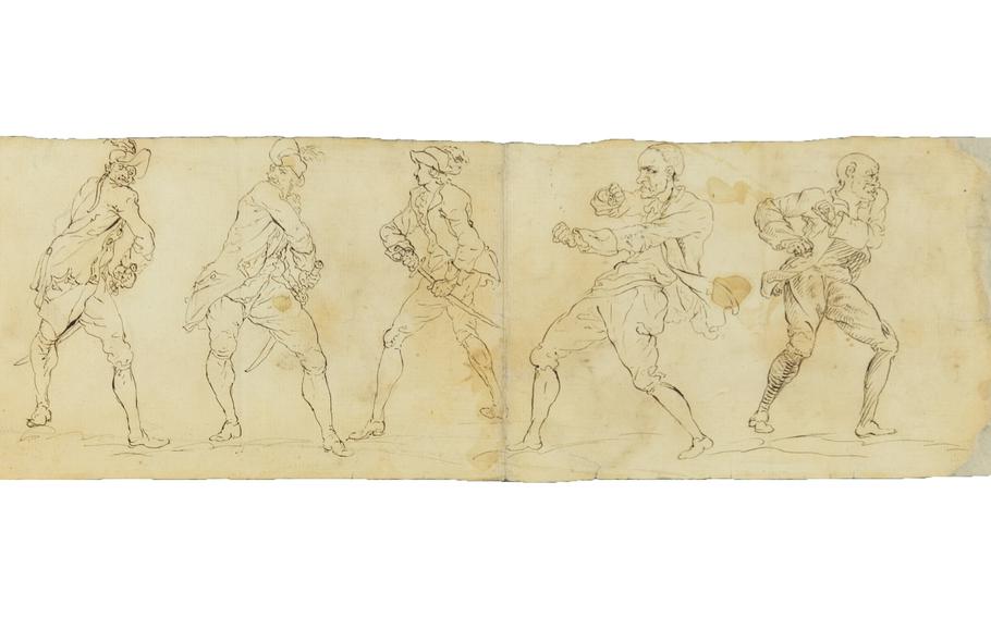The reverse side of the sketch by Pierre Eugene du Simitiere.