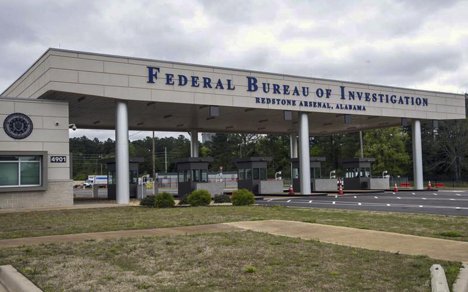 The FBI has released a photo of its Disney-like entrance to its north campus on Redstone Arsenal. 