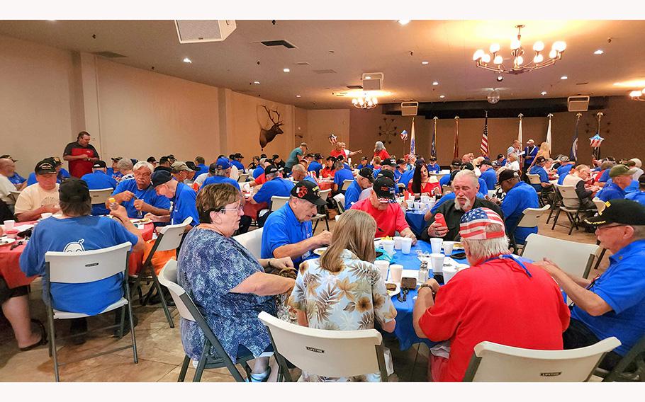 Breakfast at the Elks Lodge in Bakersfield, Calif., drew a sizeable crowd on Thursday, July 6, 2023.