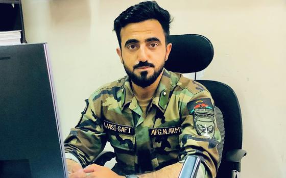 Abdul Wasi Safi, 27, served as an intelligence officer for the special operations corps of the U.S.-backed Afghan defense forces, according to a letter by his superior provided to Stars and Stripes. Safi is seeking asylum in the U.S. but remains detained near the Texas border.