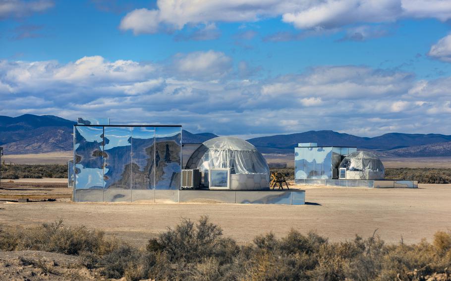 The exterior of OutpostX’s Zen Domes. 