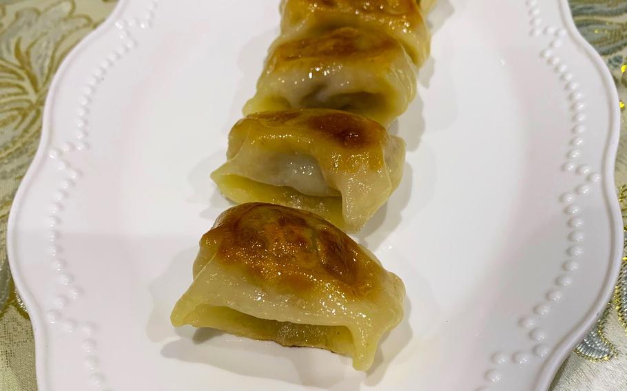 Pan-fried gyoza filled with lamb and Chinese cabbage from Tenzan Uyghur near Camp Zama, Japan.