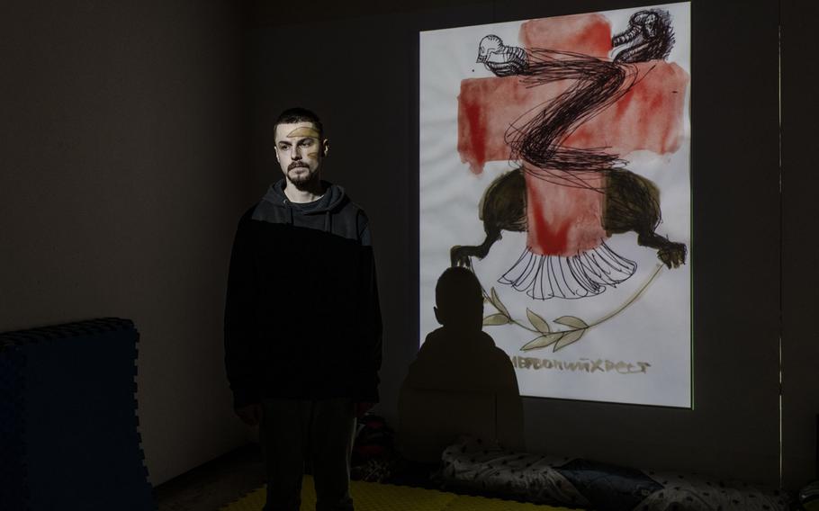 Stepan Burban, a 27-year-old rapper insisted on using one of the art works done recently by Kyiv artist Vlada Ralko as his new album cover as a way of coping and expressing anger connected to the current invasion.