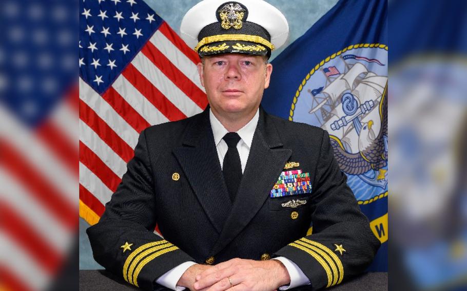 Cmdr. Bradford Tonder, the former Gold crew commanding officer of the littoral combat ship Sioux City, shown in an official photo from 2021, was relieved from duty Feb. 11, the Navy said in a statement.