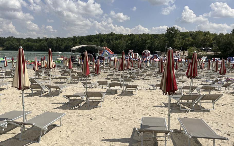 A view of the Pinta Beach seating area during the opening week of the season on May 20, 2024.