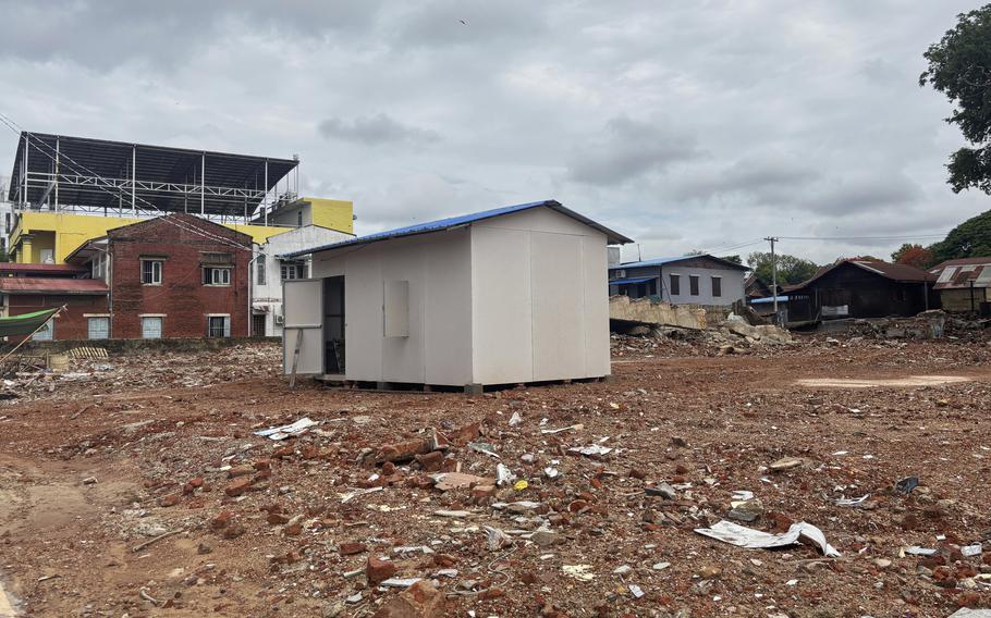 A temporary building