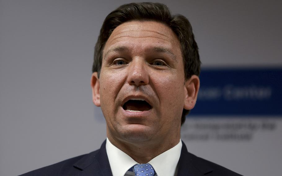 Florida Gov. Ron DeSantis speaks during an event on May 17, 2022 in Miami, Florida.