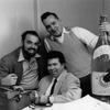 Hed: Ready to celebrate, 1959

Tokyo, Japan, June 1959: Stars and Stripes Pacific staffers are ready to celebrate! 

Today - May 14, 2025 - marks the 80th anniversary of the Pacific Stars and Stripes and what better way to celebrate than have our former staffers toast!

The photo was taken when Shel Silverstein (on the left) revisited the Tokyo Office in 1959. Silverstein - better known to the greater public as the author of the children's book "The Giving Tree," worked for Pacific Stars and Stripes as a cartoonist from 1954-1956 and drew - among other things - the cartoon “Take Ten.”
Picture with  Silverstein are his former colleagues Al Ricketts (middle), entertainment editor and columnist (1952-1968) and Pat Carroll, staff writer (1954-1959) and holder of a giant bottle of Sake.

Check out Stars and Stripes Pacific's special 80th anniversary section here.
https://80.stripes.com/80th-home

META TAGS: SSP 80th anniversary; Stars and Stripes history; Stars and Stripes personnel; editorial; news room; artist; reporters; sake 