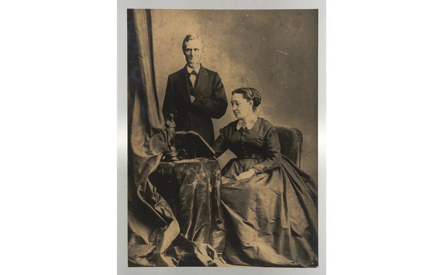 Jefferson and Varina Davis in 1867 or 1868. 
