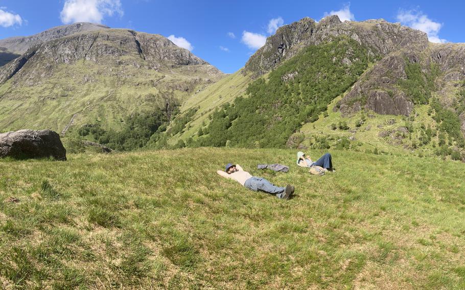 Relaxing in Glen Nevis