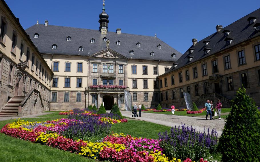 The Baroque Stadtschloss in Fulda, Germany, built in the early 18th century on the site of an earlier palace, is now the city hall and a museum.