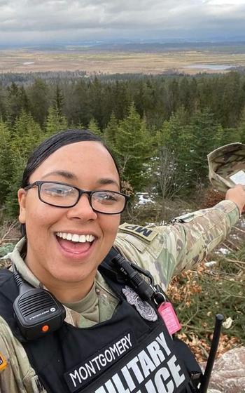 Pfc. Denisha Montgomery, shown here in an undated photo from social media, was found dead on Clay Kaserne, Wiesbaden, Germany, Aug. 9, 2022. Montgomery was  assigned to the 139th Military Police Company and deployed to Germany from Fort Stewart, Ga. She was posthumously promoted to specialist.