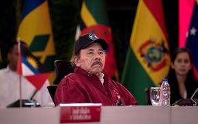 Daniel Ortega, Nicaragua's president, during the 23rd States of the Bolivarian Alliance for the Peoples of Our America - People's Trade Treaty (ALBA-TCP) Summit at Miraflores Palace in Caracas, Venezuela, on Wednesday, April 24, 2024. MUST CREDIT: Gaby Oora/Bloomberg