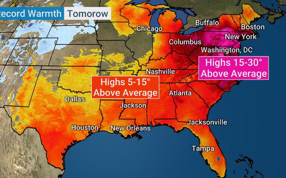 A Weather Channel map from Jan. 3, 2023.