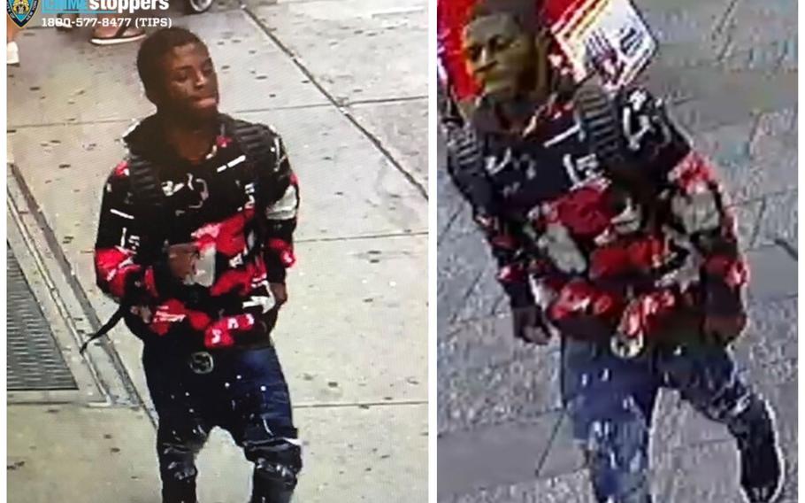 The New York Police Department is seeking the public's assistance in identifying the man in this image in connection with a shooting in Time Square. 