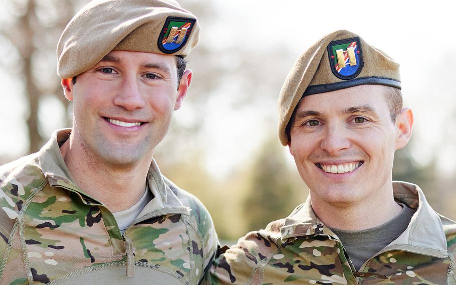 Wove founders Andrew Wolgemuth, left, and Brian Elliot are veterans of the U.S. Army’s 75th Ranger Regiment. They make custom jewelery in Lancaster, Pa.