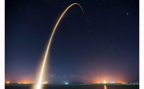 SpaceX’s Falcon 9 rocket and Dragon spacecraft launched from Launch Complex 40 at the Cape Canaveral Air Force Station, Florida, on September 21, 2014.  