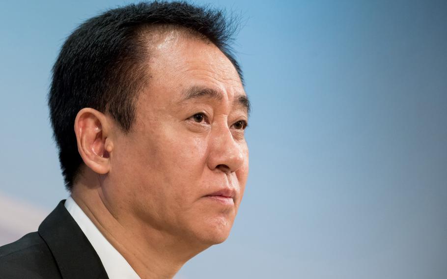 Hui Ka Yan, chairman of China Evergrande Group, pauses during a news conference in Hong Kong on March 26, 2019. MUST CREDIT: Bloomberg photo by Paul Yeung.
