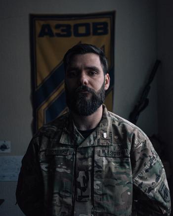 Maj. Bohdan “Tavr” Krotevych, acting commander of the Azov brigade, was released from Russian captivity in the fall and is leading the effort to rebuild the Ukrainian unit. 