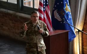Maj Gen. William Cooley addresses SBIR Pitch Day