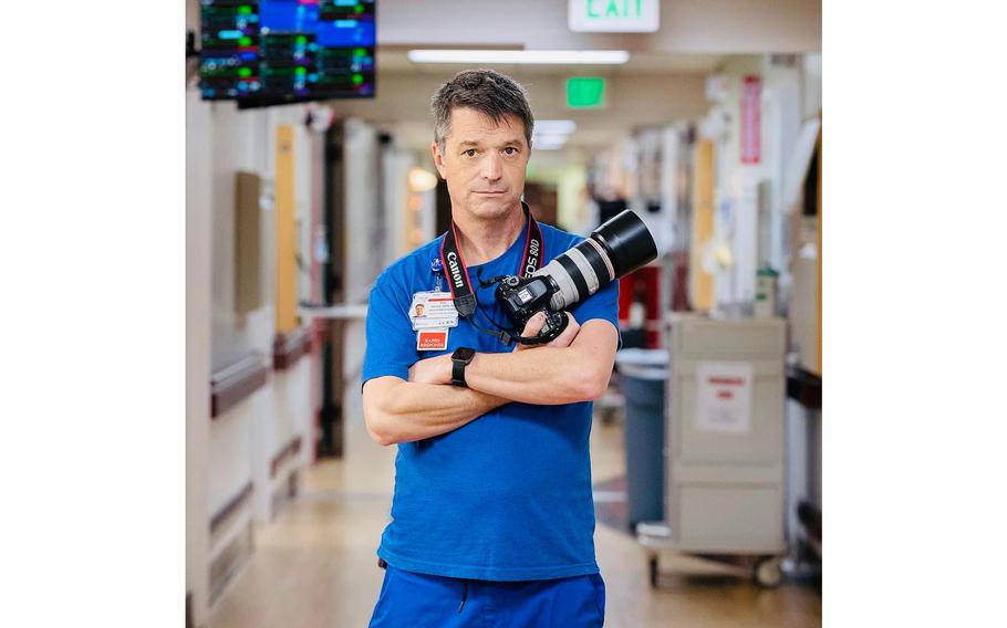 Alan Hawes, a registered nurse who made the leap into nursing in 2011 after more than two decades working as a newspaper photojournalist, has been taking photographs from inside Medical University of South Carolina’s COVID unit.