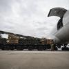 Airmen from the 436th Aerial Port Squadron load cargo during a security assistance mission at Dover Air Force Base, Delaware, Jan. 13, 2023. The United States has committed more than $24.5 billion in security assistance to Ukraine since the beginning of Russian aggression.