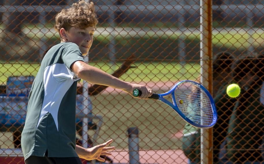 Caden Crow connects.