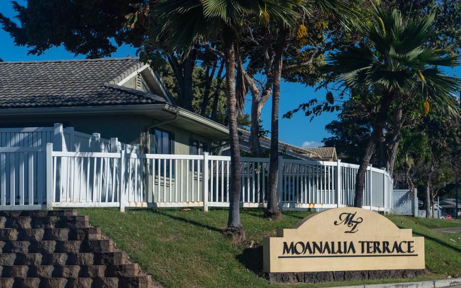 Imagery of Moanaluana Terrace community sign for stock uses. (U.S. Navy photo by Mass Communication Specialist Seaman Chris Thomas)