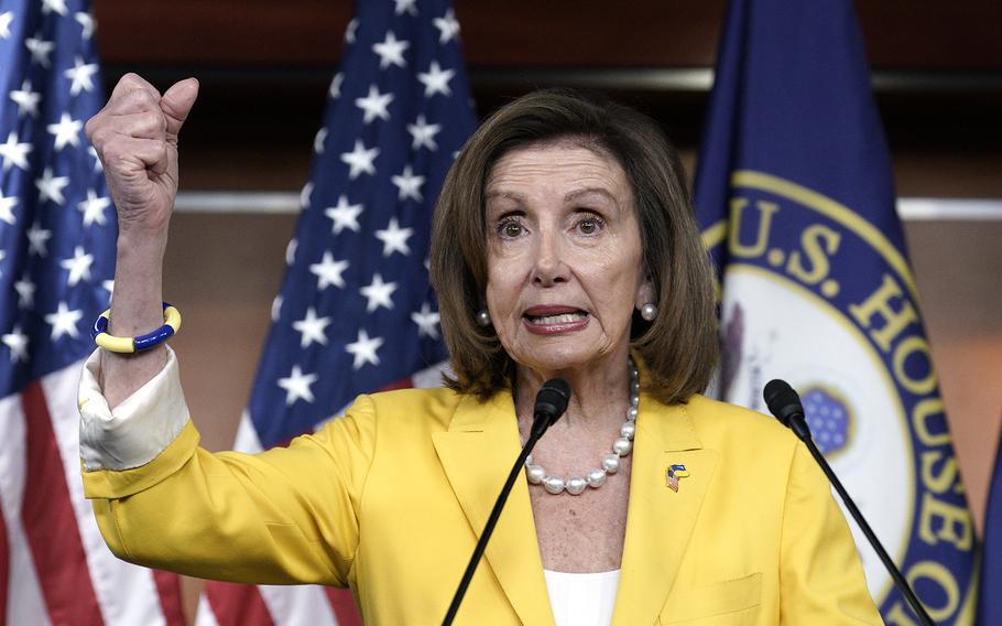 U.S. House Speaker Nancy Pelosi attends a briefing on Capitol Hill in Washington, D.C., on June 16, 2022. 