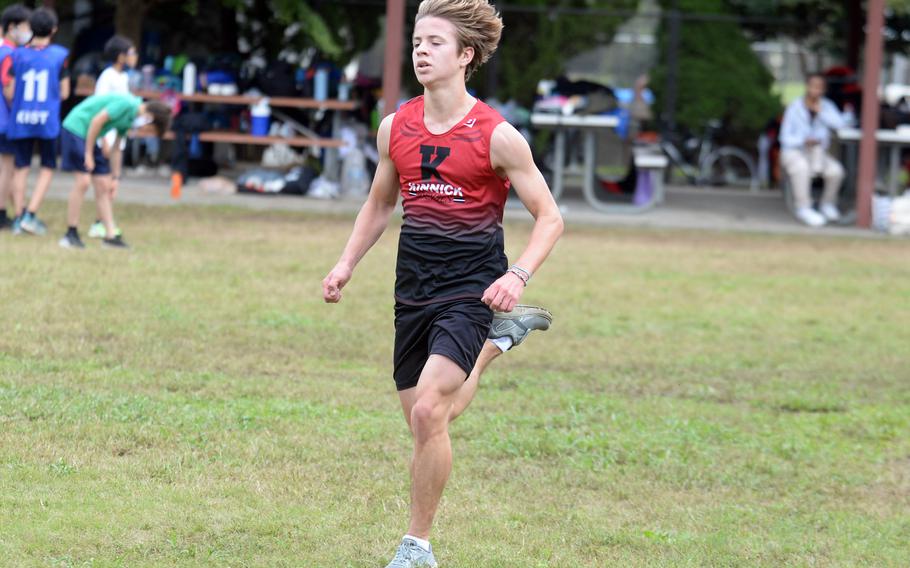 Nile C. Kinnick's Maverick Kentz finished fourth overall and second among DODEA boys runners.