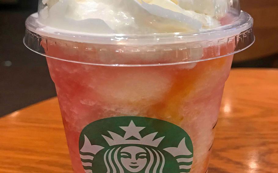The Setouchi Lemon and Citrus Frappuccino has a soft pink color that promotes peace and love, according to the Starbucks Japan website.