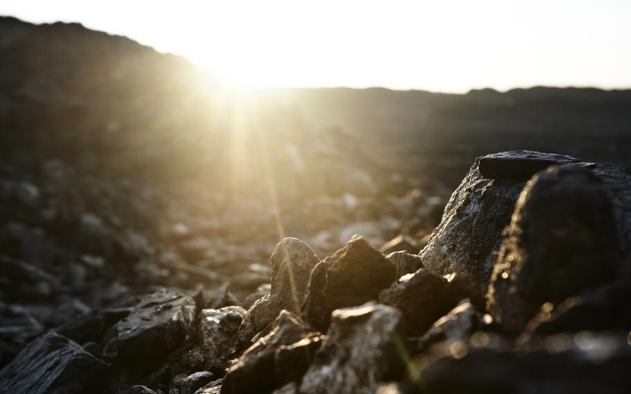 Left over material in the Jankowice coal mine in Rybnik, Poland, on Friday, March 17, 2023. 