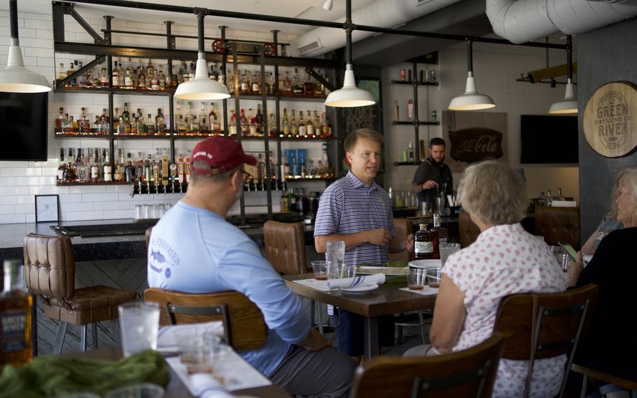 A stop at Hometown Roots Cafe in Henderson for a food and bourbon pairing was an optional excursion for cruise passengers. 