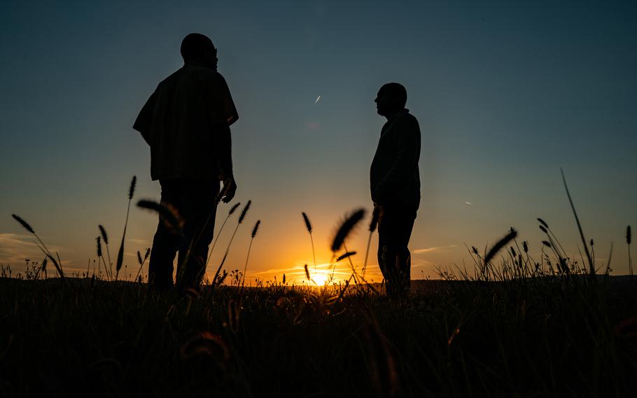 Hisham Bin Ali Bin Amor Sliti and Hussein Almerfedi, both former Guantanamo detainees, in Zvolen, Slovakia. 