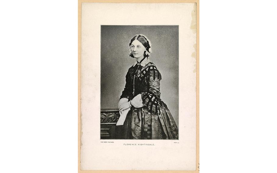Florence Nightingale, shown in the 1860s, became famous for her efforts to improve health care during the Crimean War. She founded the first nursing school, located in London. 