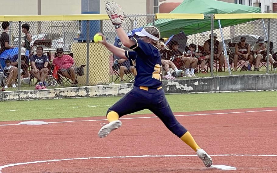 Sophomore right-hander Brinn Hardt, a transfer from North Carolina, has paced Guam High to a 4-0 start of the season both with her arm and bat.