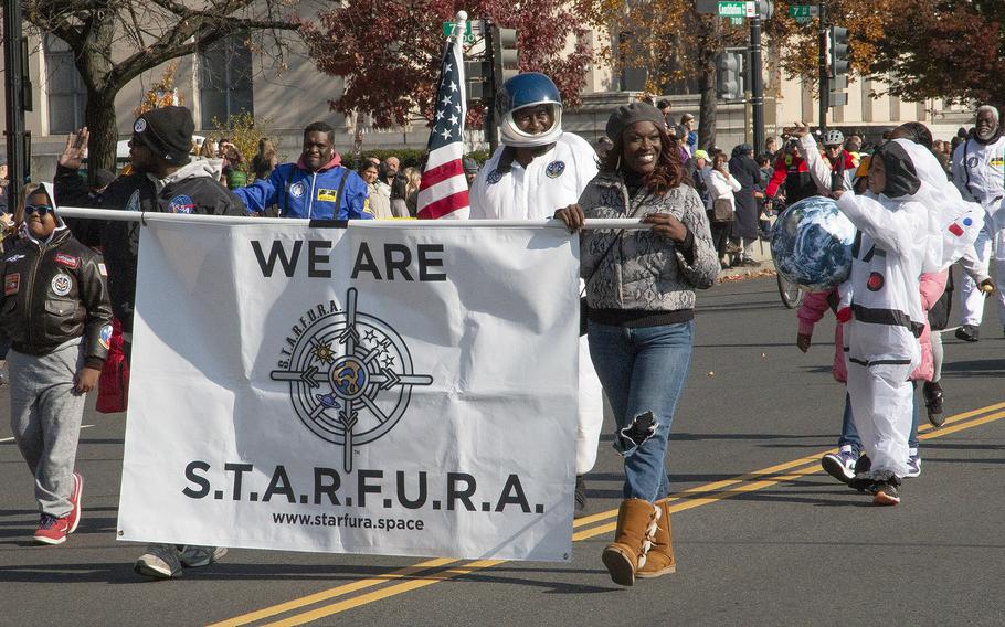 The National Veterans Day Parade on Sunday, Nov. 12, 2023, in Washington. 