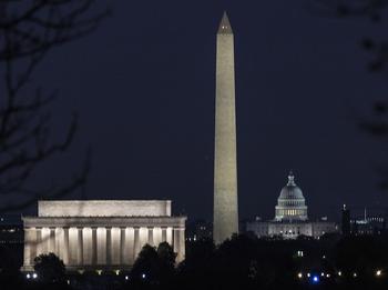 Competitors in the 48th Marine Corps Marathon had an outstanding view of the nation’s capital as they headed to the starting line Sunday, Oct. 29, 2023, in Arlington, Va.