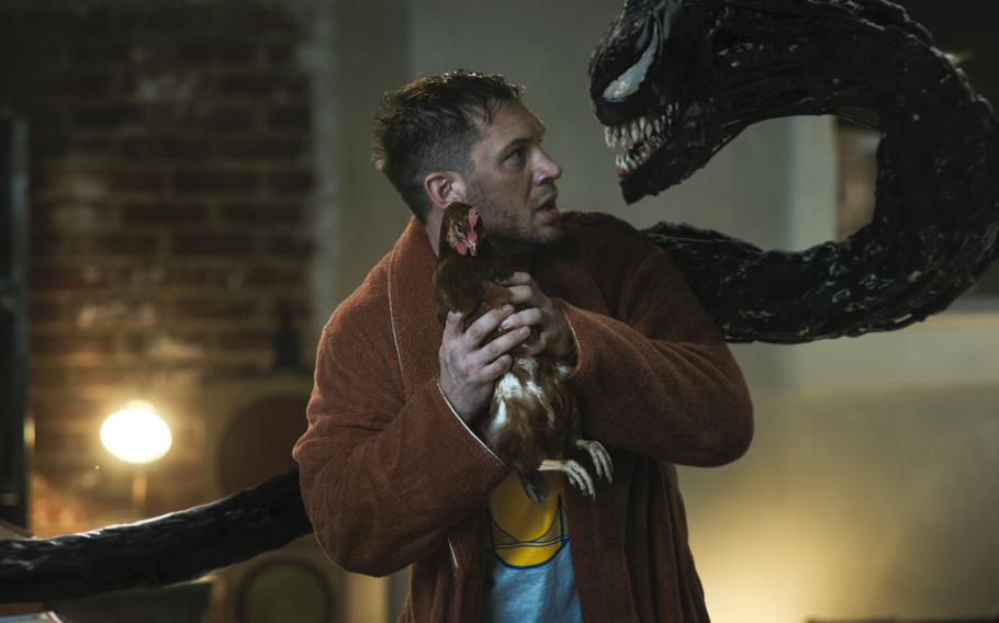 Tom Hardy stars as Eddie Brock/Venom in “Venom: Let There Be Carnage.”