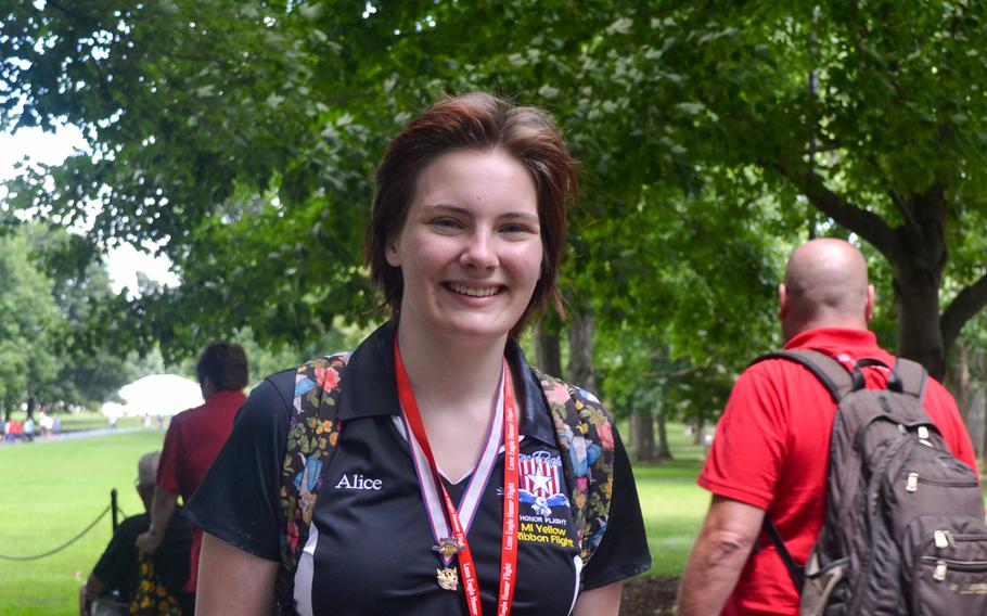 Alice Kraatz, 17, of Kalamazoo, Mich., took a year to raise more than $140,000 to fund an Honor Flight of more than 80 Vietnam veterans to Washington, D.C. The trip took place Saturday, June 18, 2022.