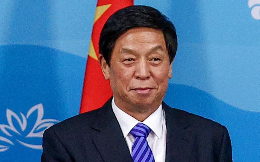 Chairman of National People’s Congress Li Zhanshu attends an event in Vladivostok, Russia, on Sept. 7, 2022. Li was set to meet South Korean leaders including new President Yoon Suk Yeol in Seoul on Friday, Sept. 16, 2022 as Yoon’s push to buttress a military alliance with Washington has caused concerns that it could hamper Seoul’s ties with Beijing. 