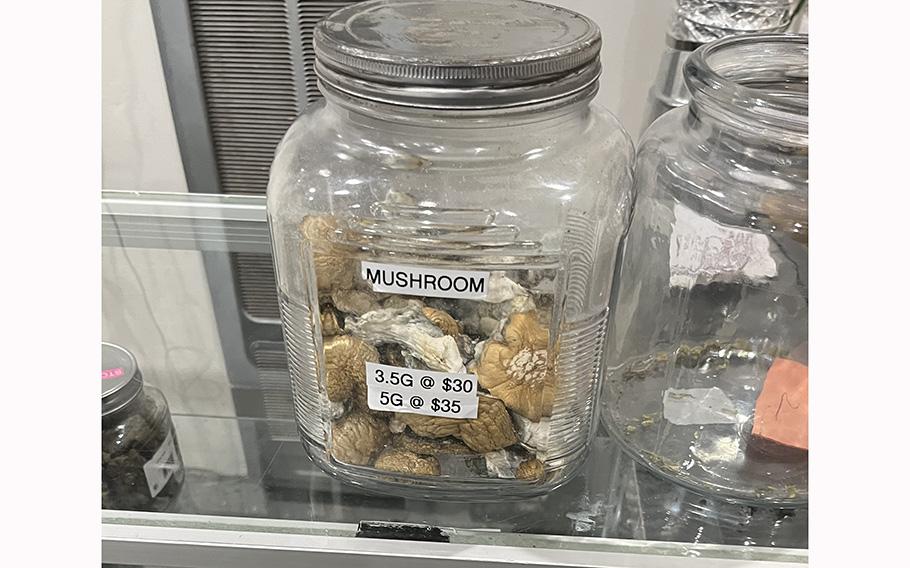 A cannabis dispensary in Los Angeles County openly sells psychedelic mushrooms earlier this month. 