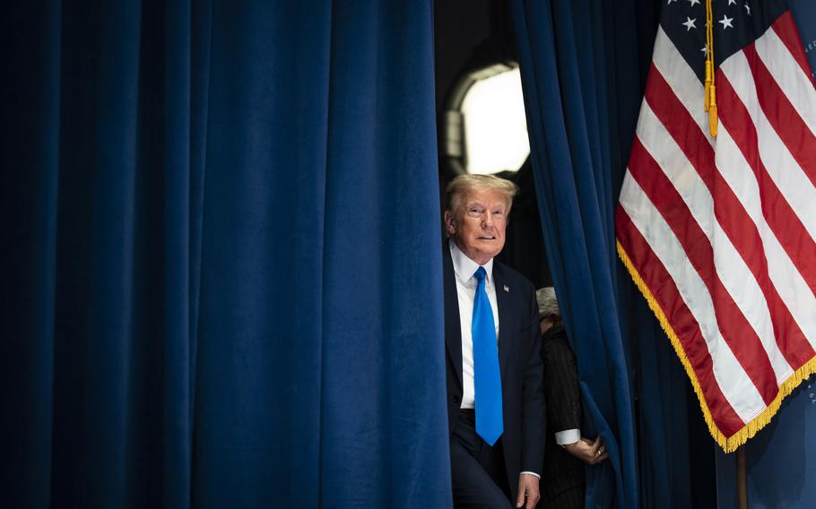 Former president Donald Trump at the Concerned Women for America Summit in Washington on Sept. 15. 