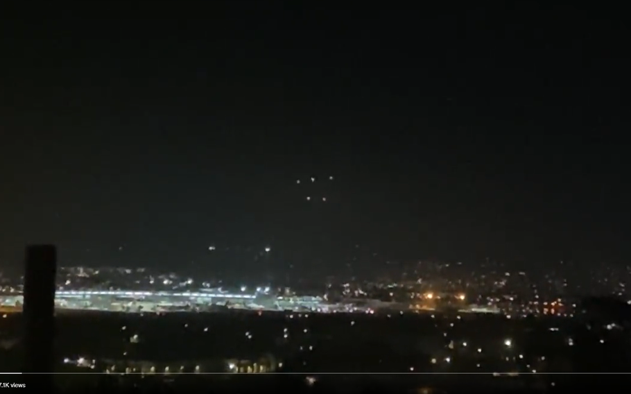 A mysterious pattern of up to five orange lights over the ocean of San Diego left residents baffled.