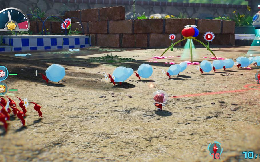 Pikmin carry raw materials like ants in Pikmin 4. The materials can be used for making bridges or inventing items. 